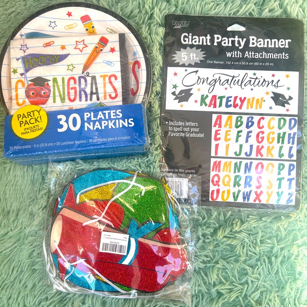 Graduation decorations preschool elementary school banner
